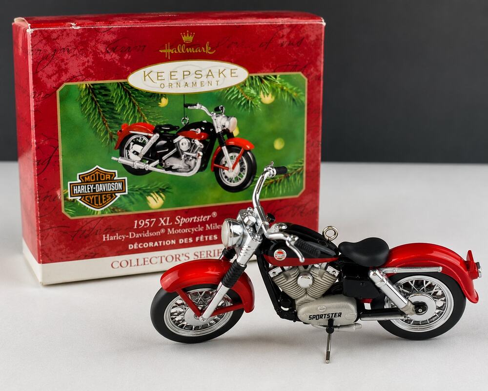 Vintage 2001 Hallmark Harley Davidson 1957 XL Sportster Motorcycle Ornament #3